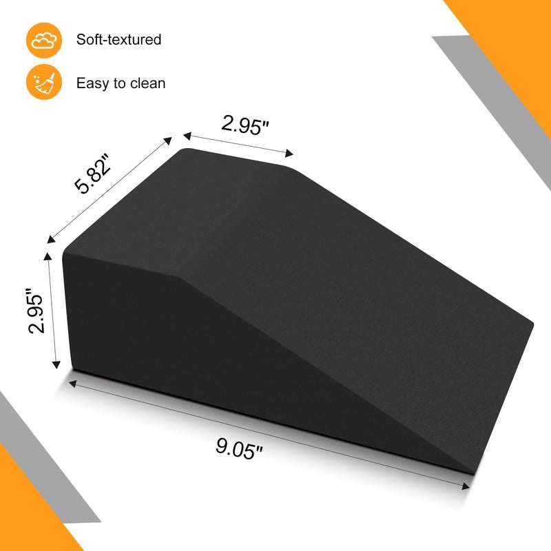Greatshoot 2 Pack Squat Wedge, Supportive Foot Wrist Exercise Wedge for Squat, Yoga, Pushup, Balance, Stretch, Strength, Pilates, Plank, Physical Therapy - EVA Riser Block for Men & Women - Image 2
